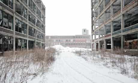 A closed car plant in Detroit
