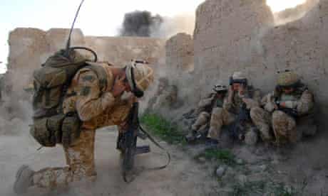Royal marines attack Taliban insurgents in the Afghan city of Sangin