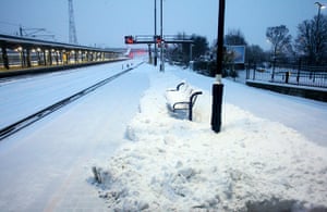Winter weather: Ashford International Station, Kent