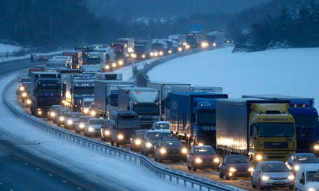 Traffic on the M25 in Kent 1/12/10