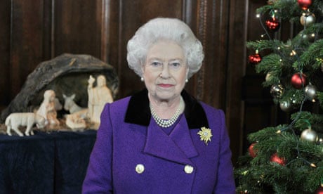 Queen Elizabeth II poses for a photo during the recording of her Christmas day speech