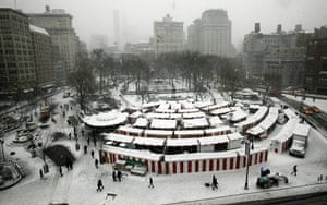 snow in US: Union Square