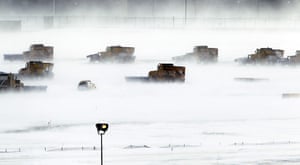 East coast blizzards: Snow removal crews clear runways at Philadelphia International Airport 
