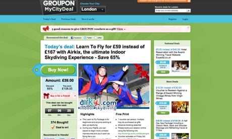 The Groupon website