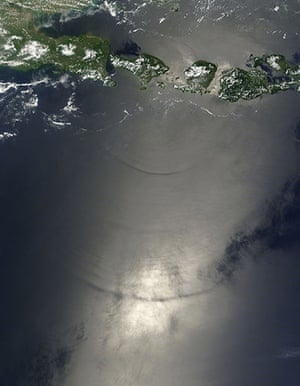 Satellite Eye: internal waves emanating from the Lombok Strait