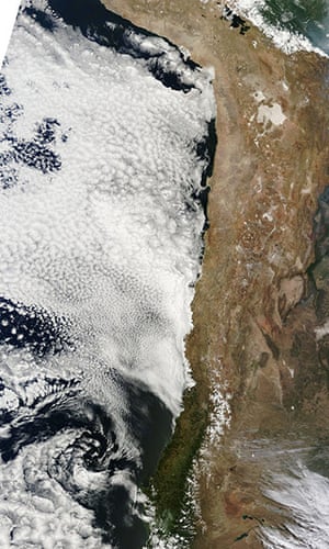Satellite Eye: marine stratocumulus clouds shrouded the Pacific Ocean on a spring day 