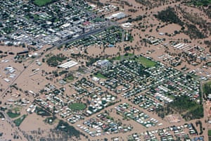 Queensland Flooding: An aerial view of Emerald, Queensland