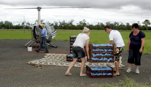 Queensland Flooding: read is air-lifted in the Queensland town of Emerald 