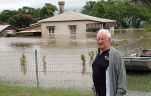 Queensland Flooding: Seventy-nine year old local resident Deryk Roth in East Bundaberg