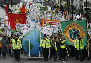 COP16 protest: Climate demonstrators in central for Cancun in London