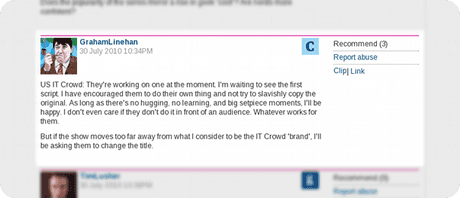 Graham Linehan comments on our site
