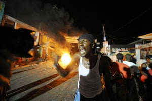 Haiti : Supporters of presidential candidate Michel Martelly 