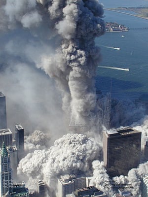 World trade centre: A World Trade Centre tower implodes in New York