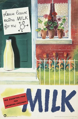 Wartime food: Milk the Essential Food poster