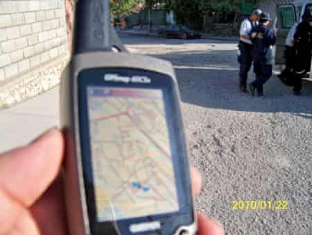 OpenStreetMap being used on a GPS unit for search and rescue in Haiti by Fairfax County Urban Search & Rescue Team