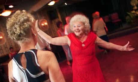 old lady dancing PRESTWICH TORIES conservative club 