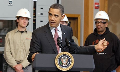 Barack Obama speaks about creating new energy jobs