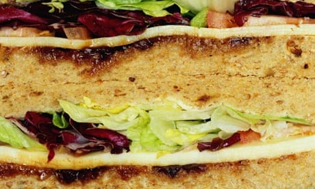 Ploughman's lunch sandwich
