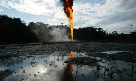 Burning oil jets