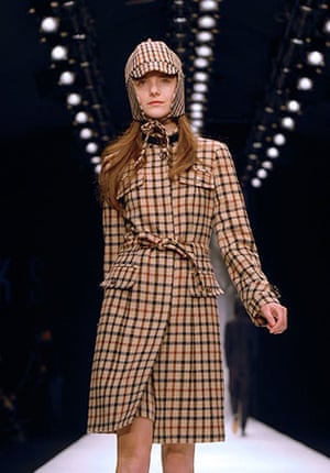 London Fashion Week: A model walks down the catwalk at the DAKS show
