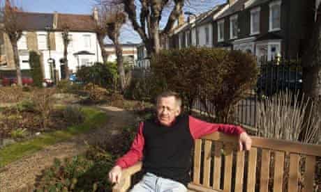 Nobby Clarke, 61, the caretaker of Fassett Square gardens