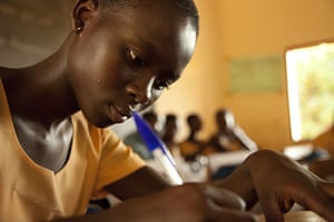Ghana: Gifty Ansah, 15, in a class at Brepaw Kpeti Junior High