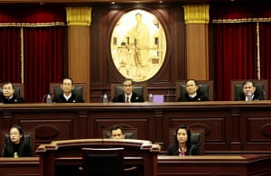 Thaksin Shinawatra: February 26 2010: Five of nine judges inside the supreme court room