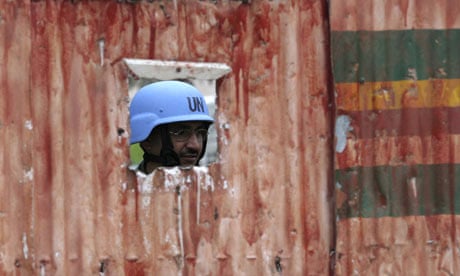 An Indian peacekeeper from United Nations Mission in the Democratic Republic of Congo (MONUC)