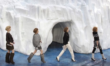Chanel fashion show: iceberg chic sends chill down Paris catwalk, Chanel