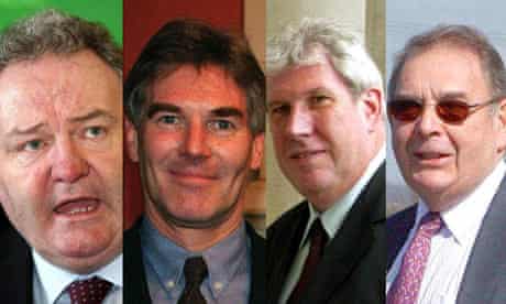 Jim Devine MP, David Chaytor MP, Elliot Morley MP and Conservative peer Lord Hanningfield.
