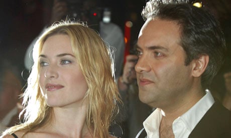 Sam Mendes and actress Kate Winslet arrive at the London premiere of The Road to Perdition in 2002.