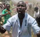 Baganda protest at Kasubi tombs in Kampala, Uganda