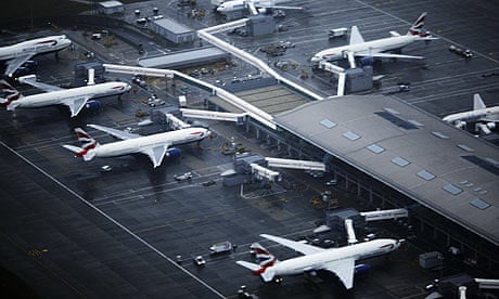 British Airways planes sit at Heathrow airport as cabin crew strike gets under way