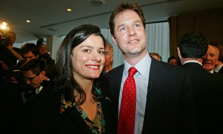 Nick Clegg with his wife Miriam