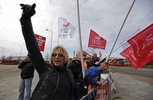 ba strike day 2: picket line at London's Heathrow airport 