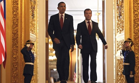 Barack Obama and Dmitry Medvedev in Moscow