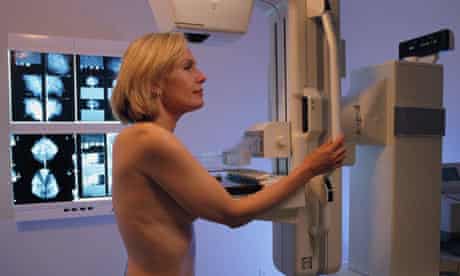Woman Receiving Mammography Test
