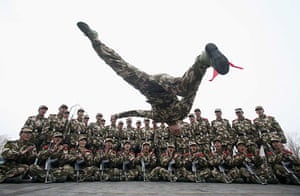 24 hours in pictures: paramilitary policemenin Yinchuan, China