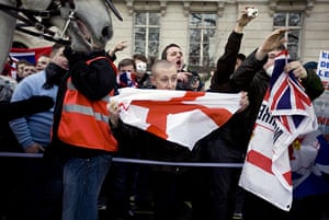 Geert Wilders in London: Demonstration by the English Defence League (EDL) 