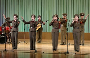 24 Hours in Pics: Art squad members of the Korean People's Army perform 
