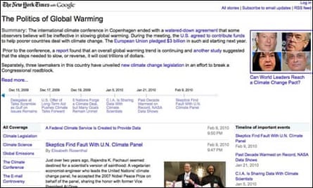 A Google 'Living Story' about climate change