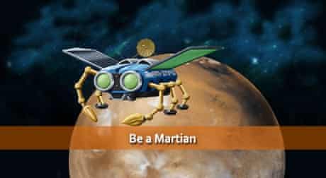NASA graphic showing Mars for Be A Martian
