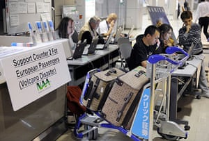 Airspace reopens: Stranded travellers get free internet access at Narita airport