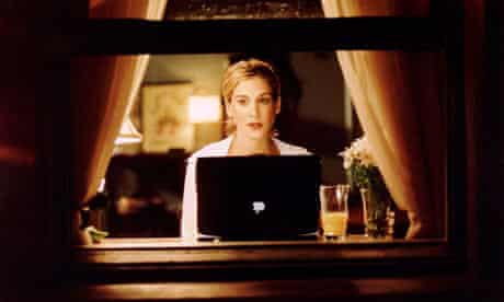 Carrie with her Mac.