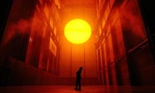 Olafur Eliasson with 'The Weather Project' at Tate Modern