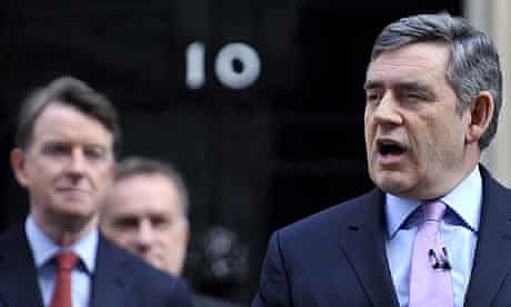 Gordon Brown outside 10 Downing Street