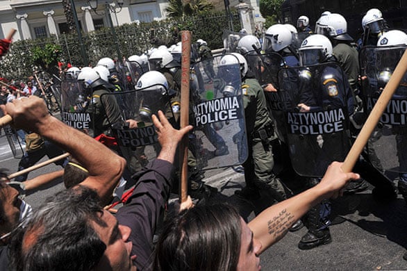 Greek protesters riot in Athens | World news | The Guardian