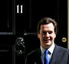 George Osborne, the new chancellor, outside 11 Downing Street on 12 May 2010.