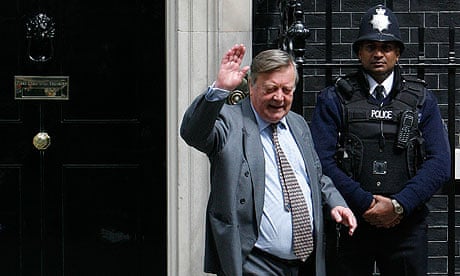 Ken Clarke at Downing Street after being appointed justice secretary by prime minister David Cameron