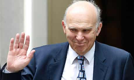 Vince Cable outside 10 Downing Street